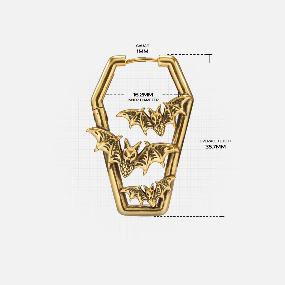 BAT TOMB EARRINGS