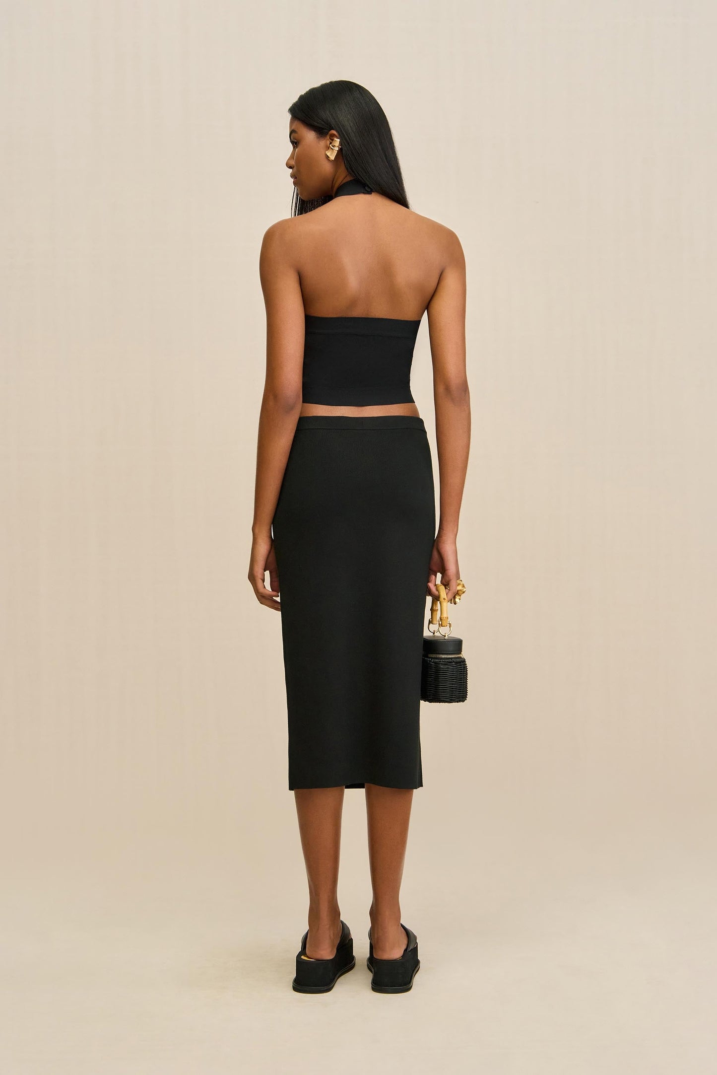 LOUISA KNIT TOP - BLACK