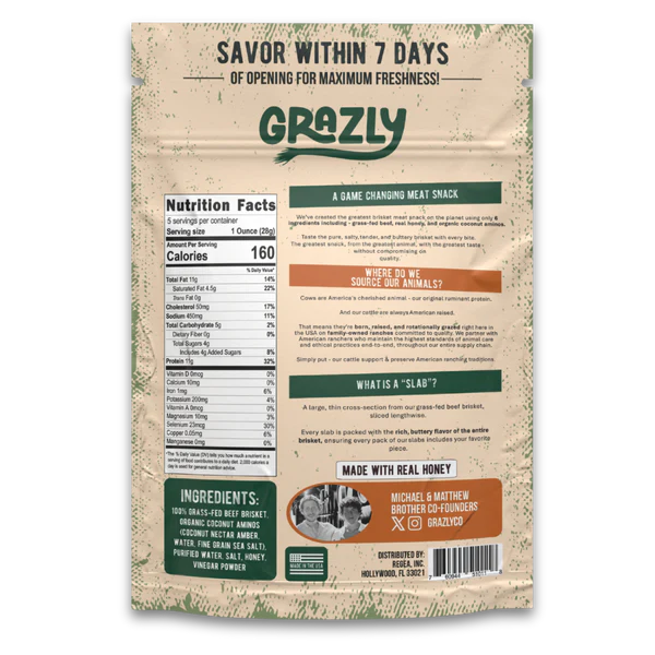 Raw Honey & Coconut Aminos Brisket Slabs
