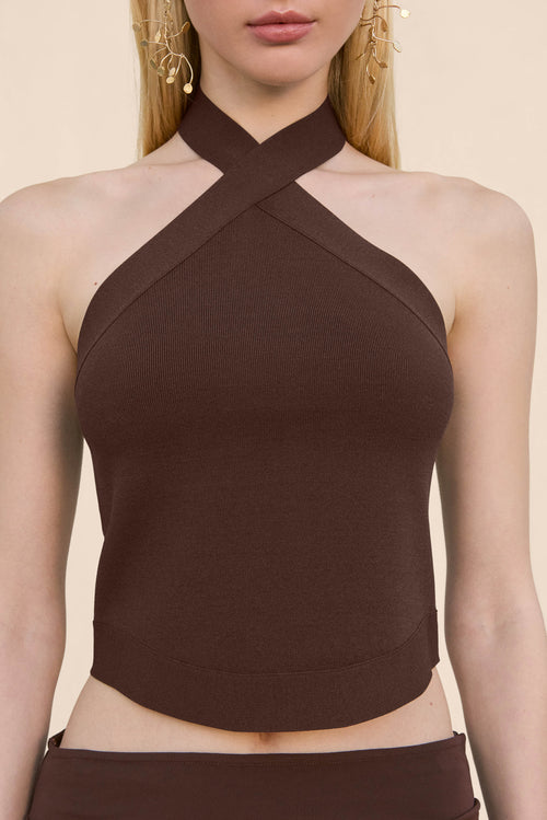 LOUISA KNIT TOP - JAVA