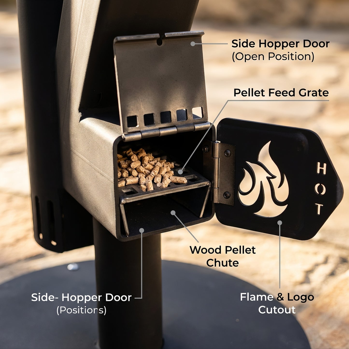 Outdoor Wood Pellet Heater for Patio & Garden