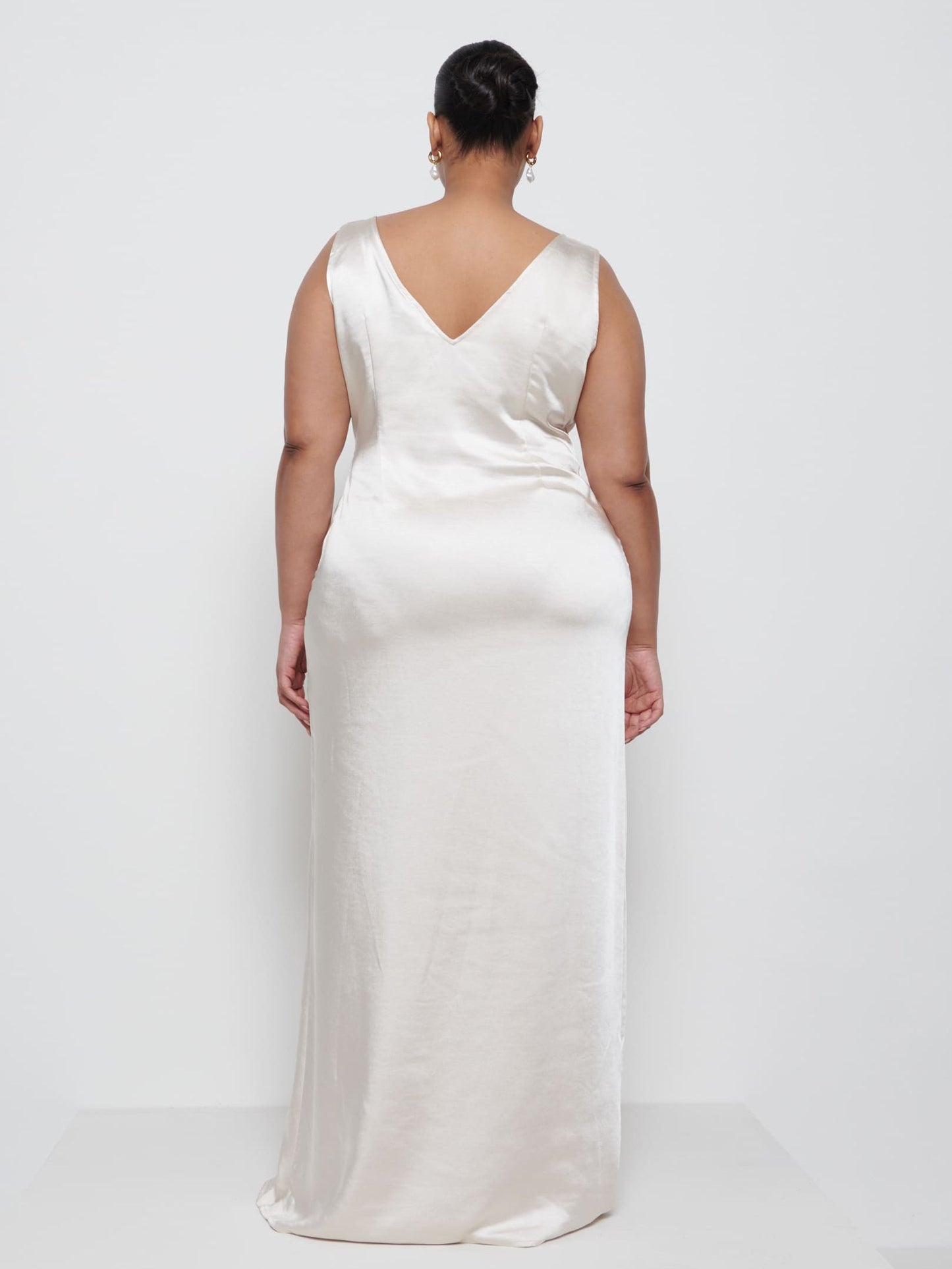 Esmee Wrap Maxi Bridesmaid Dress Curve - Champagne