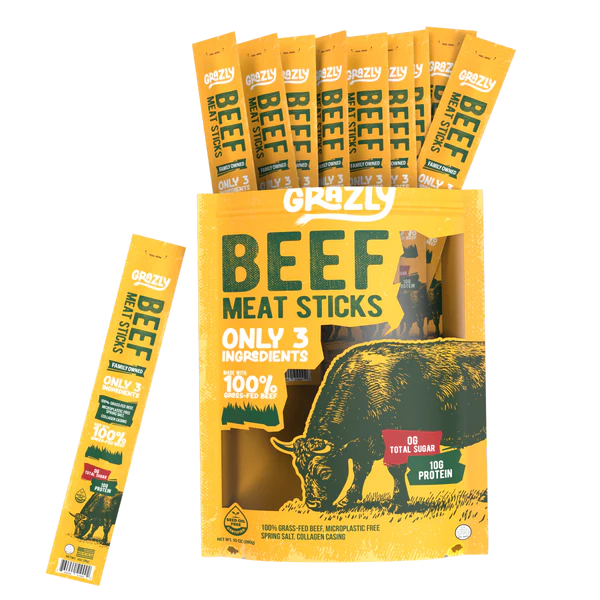 Plain Beef Meat Sticks - 100% Grass-Fed & Finished
