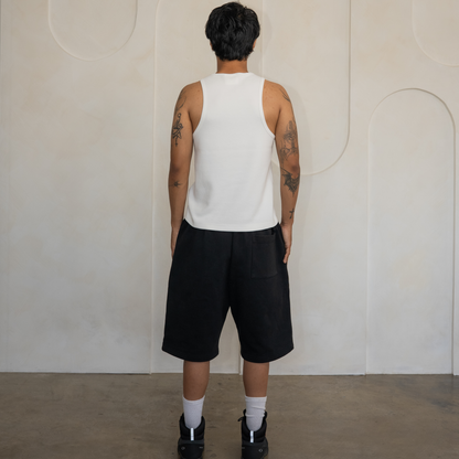 'White' Waffle Knit Tank Top